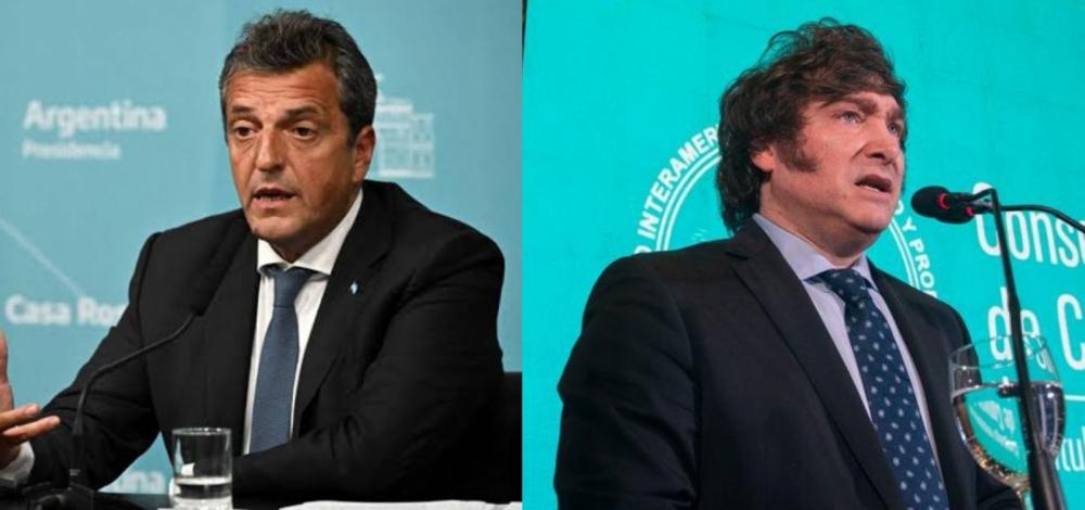 Sergio Massa e Javier Milei vão disputar segundo turno na Argentina