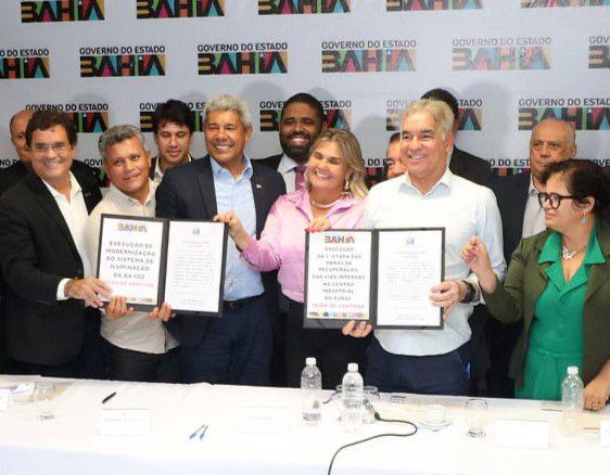 Governador autoriza recuperação de vias do CIS e nova iluminação da duplicação Feira/São Gonçalo em reunião com empresários e Zé Neto 