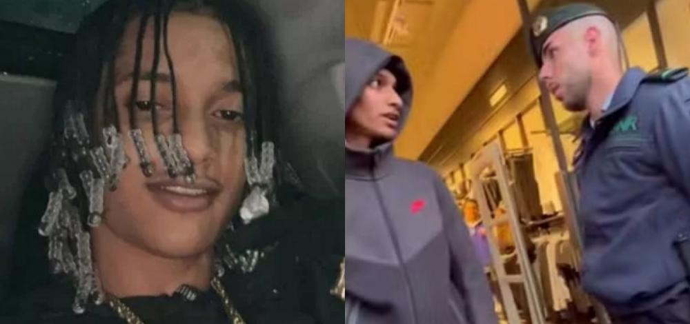 Rapper Oruam é abordado por policiais em shopping em Portugal