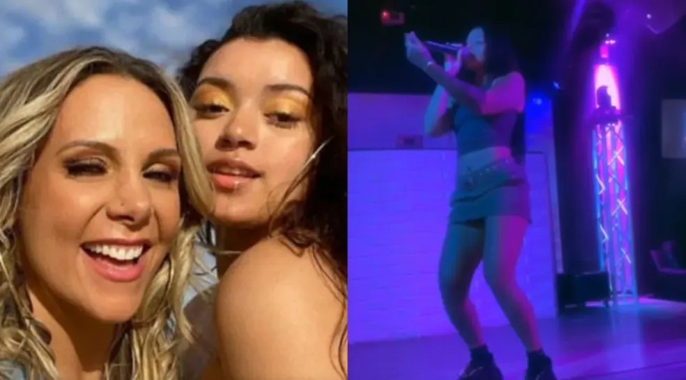 Filha de Carla Perez e Xanddy faz show nos EUA e ex-dançarina declara: 'Sou fã'